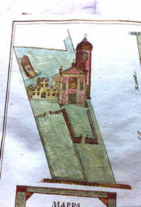 Disegno della chiesa di Cocomaro di Focomorto dipendente dal monastero di S. Giorgio (1719)