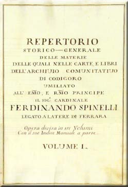 frontespizio di repertorio