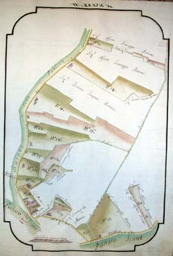 Esempio di mappa tratto dal Campione dei possidenti e mappe
