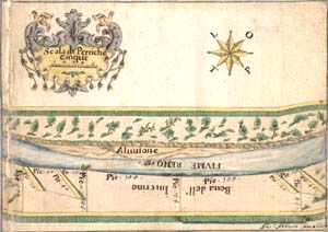 Mappa del Reno, scoli e canali