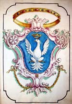 Antico stemma di Bondeno (tratto da Luigi Fegatelli), Campione dei possidenti e mappe dei loro terreni per la tassa dei lavorieri nel Comune di Bondeno, 1783